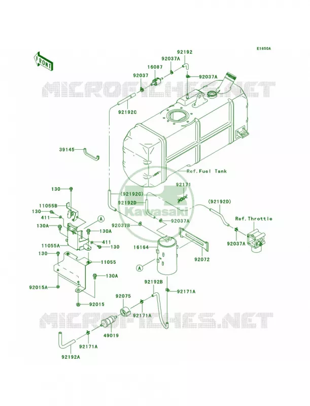 Fuel Evaporative SystemRBFRBFA Kawasaki MULE 620 2011 Mule 4010 Trans4x4  KAF620RBF