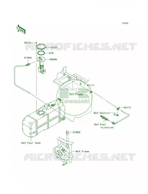Fuel Pump Kawasaki MULE 620 2011 Mule 4010 Trans4x4  KAF620RBF