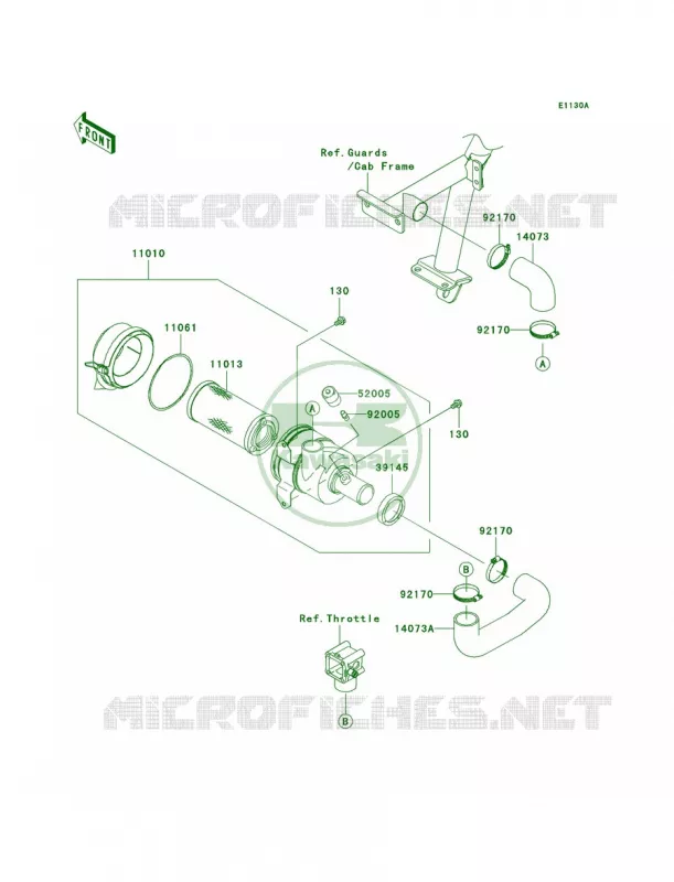 Air CleanerRBFRBFA Kawasaki MULE 620 2011 Mule 4010 Trans4x4  KAF620RBFA