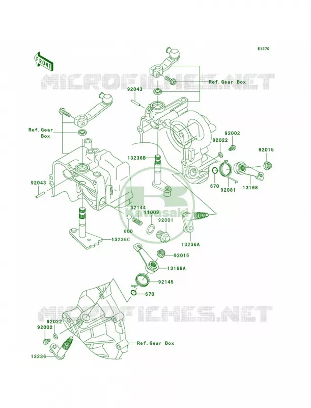 Gear Change Mechanism Kawasaki MULE 620 2011 Mule 4010 Trans4x4  KAF620RBFA