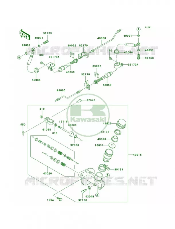 Master Cylinder Kawasaki MULE 620 2011 Mule 4010 Trans4x4  KAF620RBFA