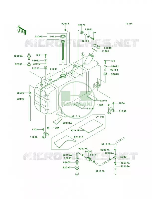 Fuel TankG9F-GCF Kawasaki MULE 950 2011 Mule 4010 Trans4x4 Diesel  KAF950GBF