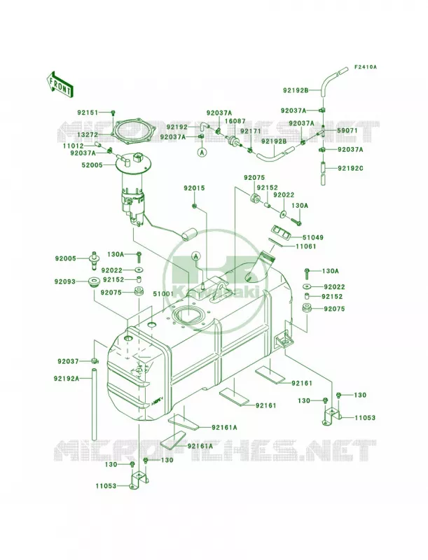 Fuel TankGDF Kawasaki MULE 950 2011 Mule 4010 Trans4x4 Diesel  KAF950GBF