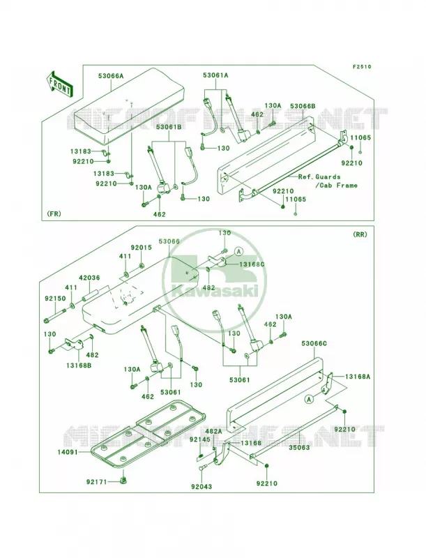 SeatG9FGAF Kawasaki MULE 950 2011 Mule 4010 Trans4x4 Diesel  KAF950GBF