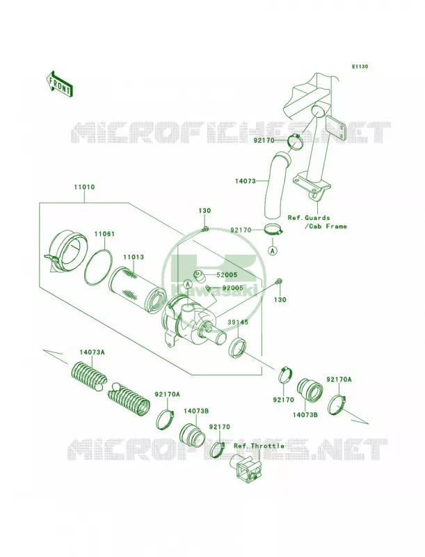 Air CleanerM9FMAF Kawasaki MULE 620 2011 Mule 4010 4x4  KAF620MBF
