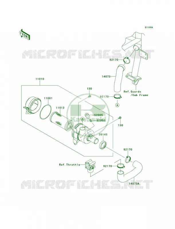 Air CleanerMBF-MDF Kawasaki MULE 620 2011 Mule 4010 4x4  KAF620MBF