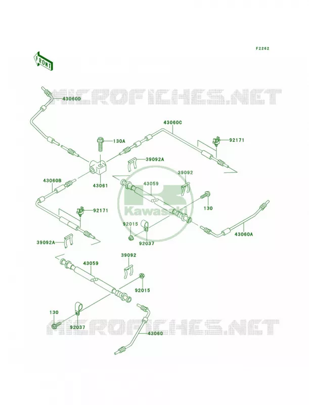 Brake Piping Kawasaki MULE 620 2011 Mule 4010 4x4  KAF620MBF