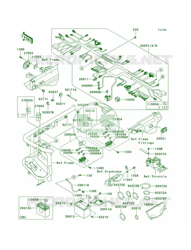 Chassis Electrical EquipmentM9F-MBF Kawasaki MULE 620 2011 Mule 4010 4x4  KAF620MBF