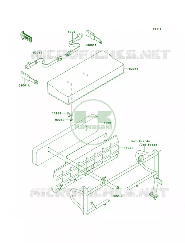 SeatM9FMAF Kawasaki MULE 620 2011 Mule 4010 4x4  KAF620MBF