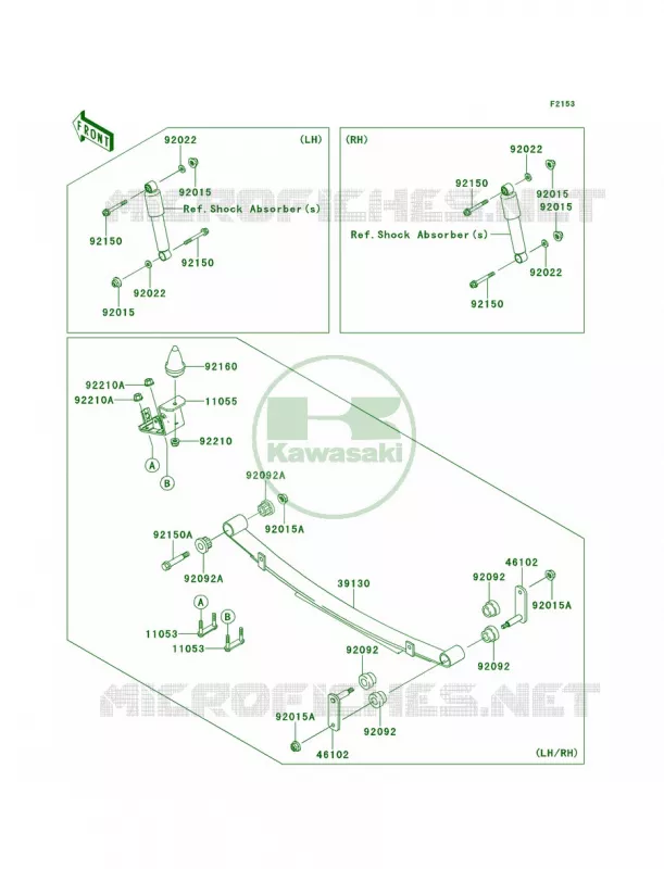 Rear Suspension Kawasaki MULE 620 2011 Mule 4000  KAF620PBF