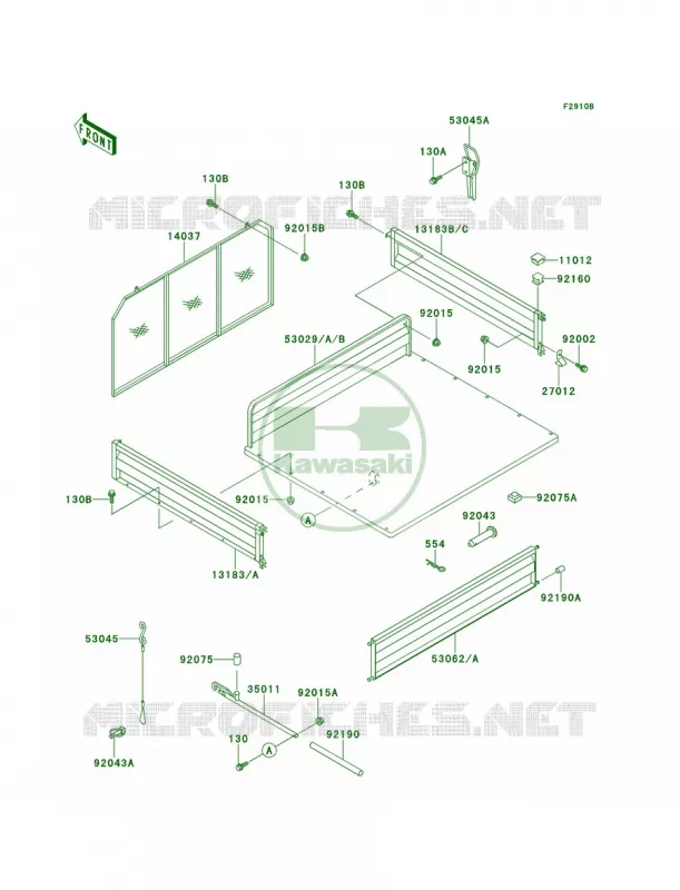 AccessoryCarrier Kawasaki MULE 620 2007 MULE 2520 TURF  KAF620-B1