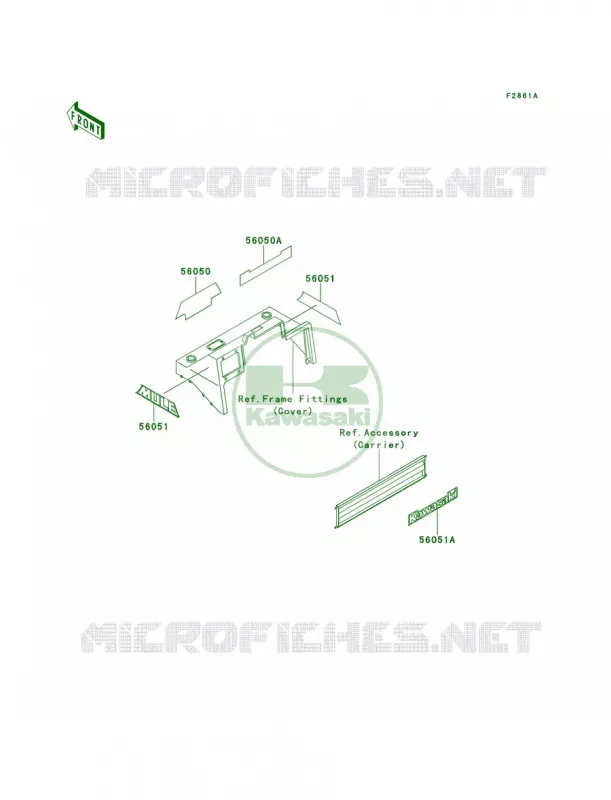 DecalsKAF620-B3B4 Kawasaki MULE 620 2007 MULE 2520 TURF  KAF620-B1