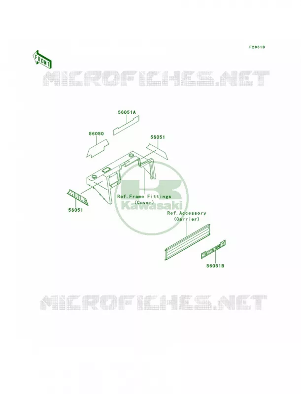 DecalsKAF620-B4 Kawasaki MULE 620 2007 MULE 2520 TURF  KAF620-B1