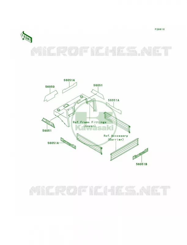 DecalsKAF620-B5 Kawasaki MULE 620 2007 MULE 2520 TURF  KAF620-B1
