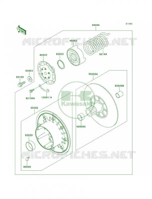 Driven Converter Kawasaki MULE 620 2007 MULE 2520 TURF  KAF620-B1