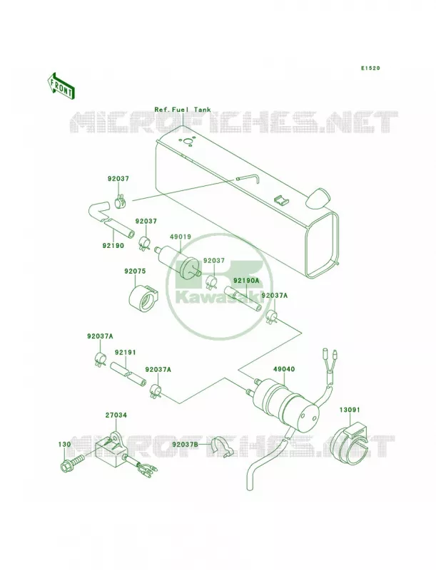Fuel Pump Kawasaki MULE 620 2007 MULE 2520 TURF  KAF620-B1