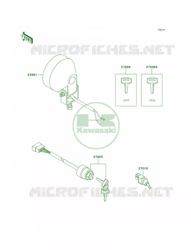 HeadlightsIgnition Switch Kawasaki MULE 620 2007 MULE 2520 TURF  KAF620-B1