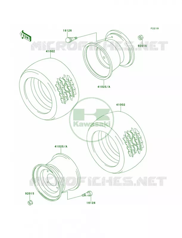 WheelsTires Kawasaki MULE 620 2007 MULE 2520 TURF  KAF620-B1