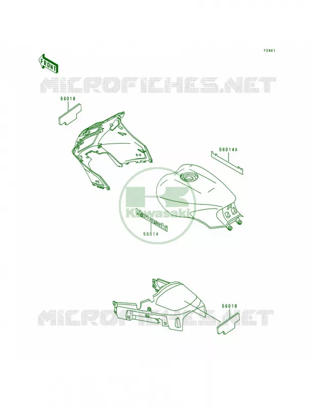 Decals Kawasaki MOTOS 1000 1997 Concours  ZG1000-A12