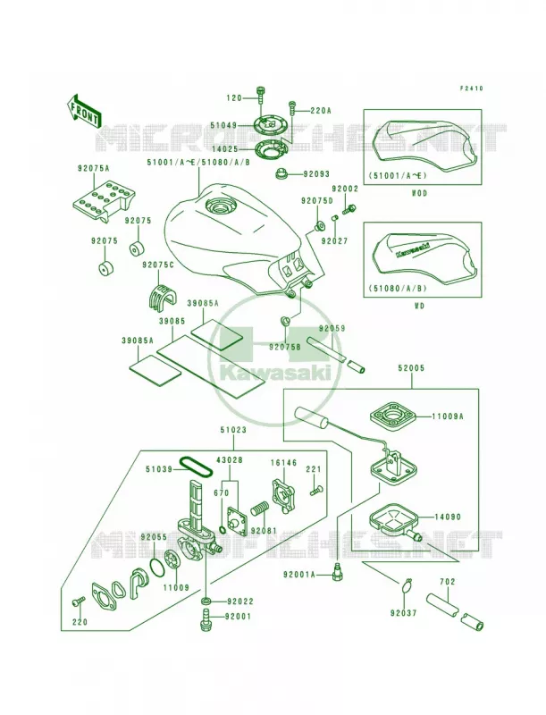 Fuel Tank Kawasaki MOTOS 1000 1997 Concours  ZG1000-A12