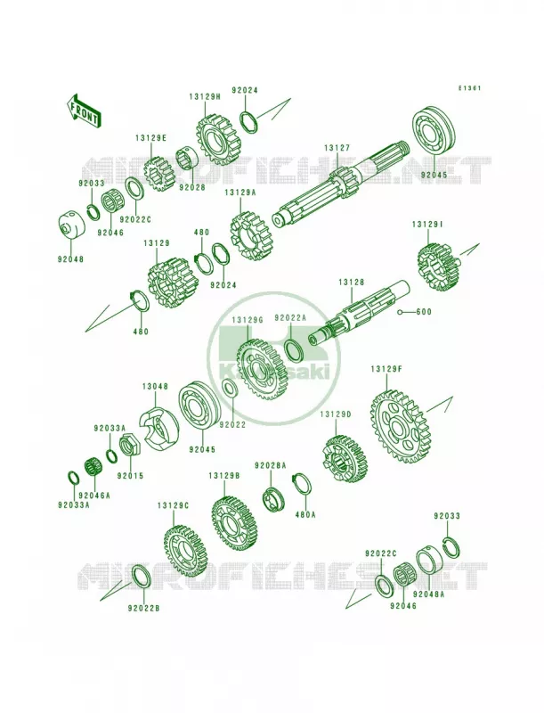 Transmission Kawasaki MOTOS 1000 1997 Concours  ZG1000-A12