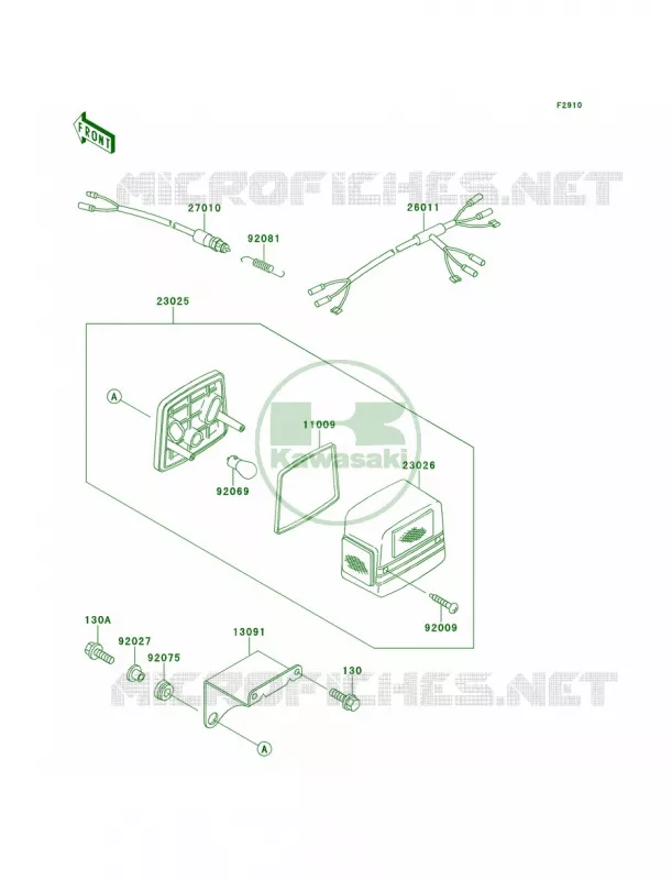 AccessoryTaillight Kawasaki MULE 620 2007 MULE 2520 TURF  KAF620-B2