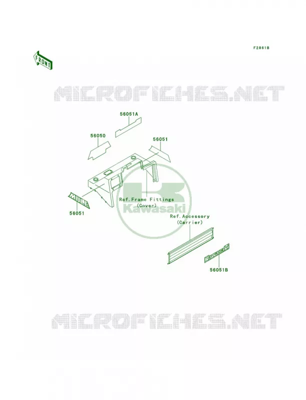 DecalsKAF620-B4 Kawasaki MULE 620 2007 MULE 2520 TURF  KAF620-B2
