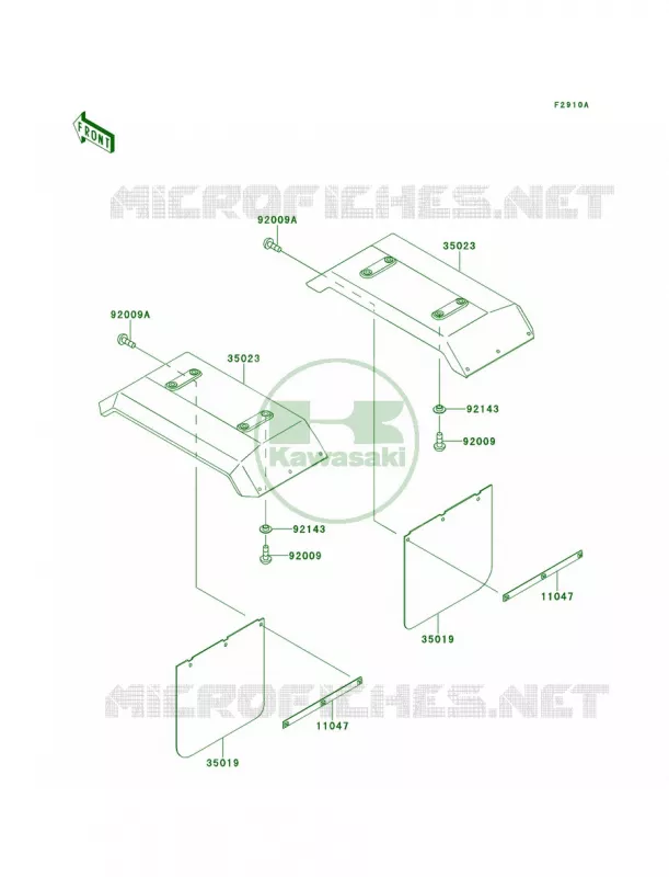 AccessoryRear Fender Kawasaki MULE 620 2007 MULE 2520 TURF  KAF620-B3