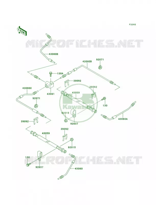 Brake Piping Kawasaki MULE 620 2007 MULE 2520 TURF  KAF620-B3