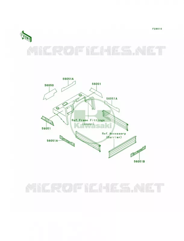 DecalsKAF620-B5 Kawasaki MULE 620 2007 MULE 2520 TURF  KAF620-B3