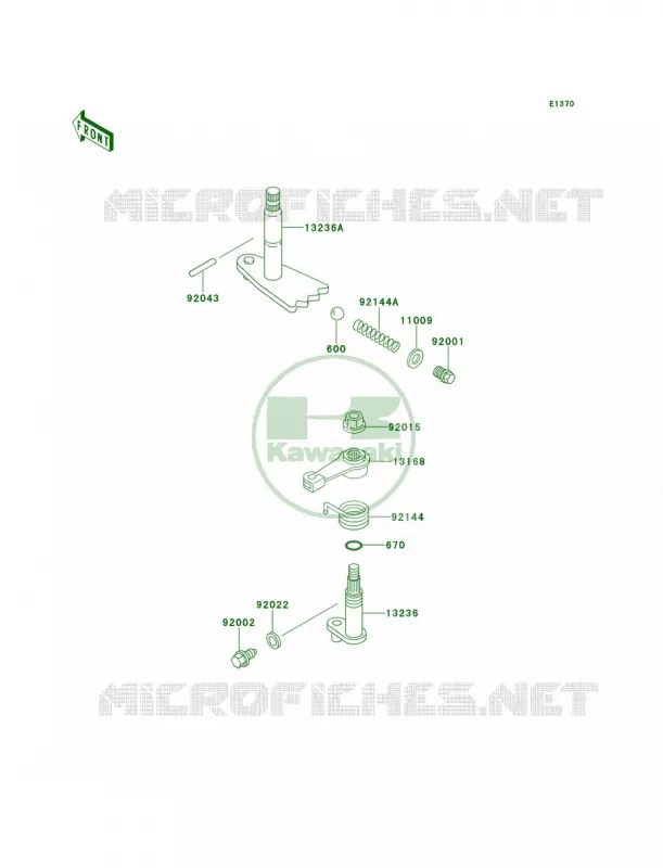 Gear Change Mechanism Kawasaki MULE 620 2007 MULE 2520 TURF  KAF620-B3