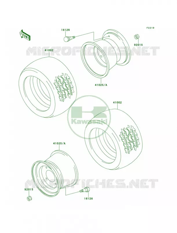 WheelsTires Kawasaki MULE 620 2007 MULE 2520 TURF  KAF620-B3
