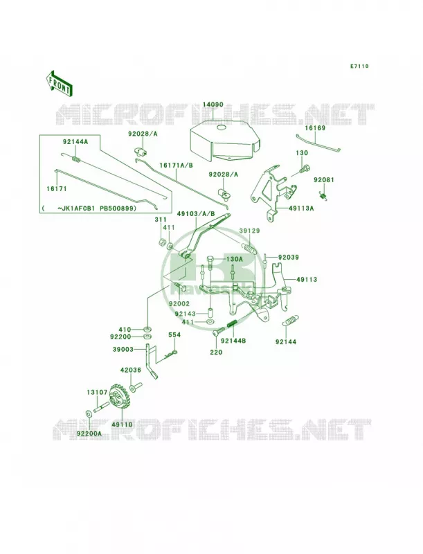 Control Kawasaki MULE 620 2007 MULE 2520 TURF  KAF620-B4