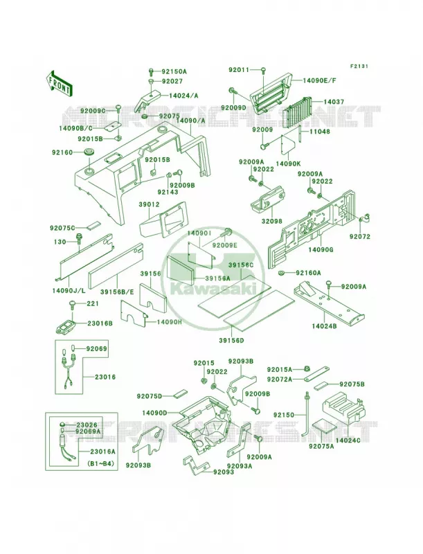 Frame FittingsCover Kawasaki MULE 620 2007 MULE 2520 TURF  KAF620-B4