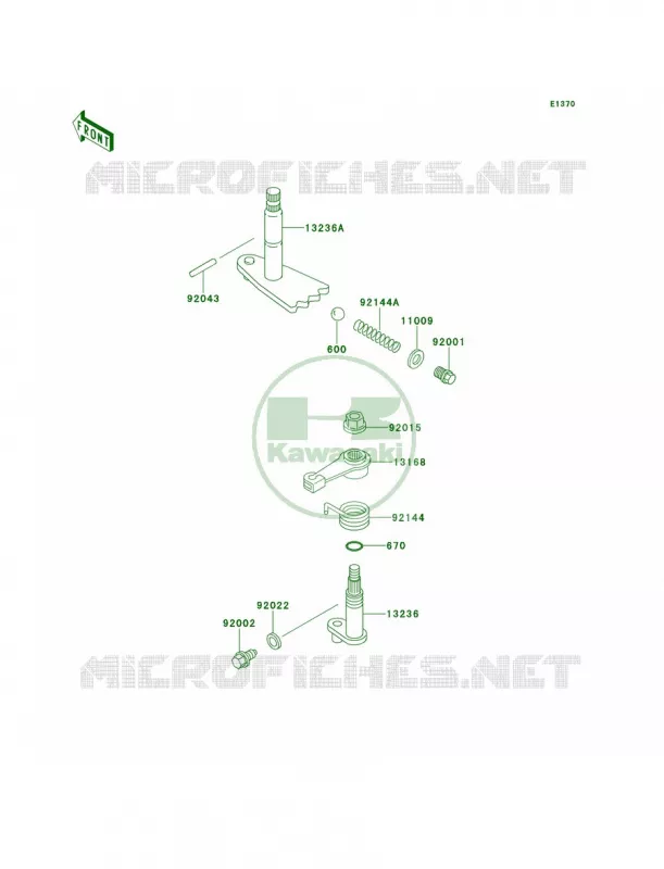 Gear Change Mechanism Kawasaki MULE 620 2007 MULE 2520 TURF  KAF620-B4