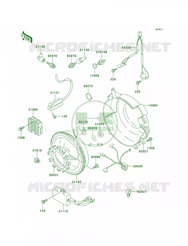 GeneratorIgnition Coil Kawasaki MULE 620 2007 MULE 2520 TURF  KAF620-B4