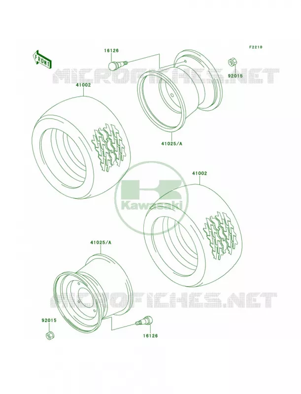 WheelsTires Kawasaki MULE 620 2007 MULE 2520 TURF  KAF620-B4
