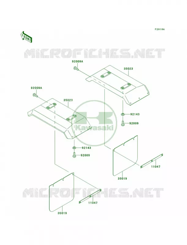 AccessoryRear Fender Kawasaki MULE 620 2007 MULE 2520 TURF  KAF620-B5