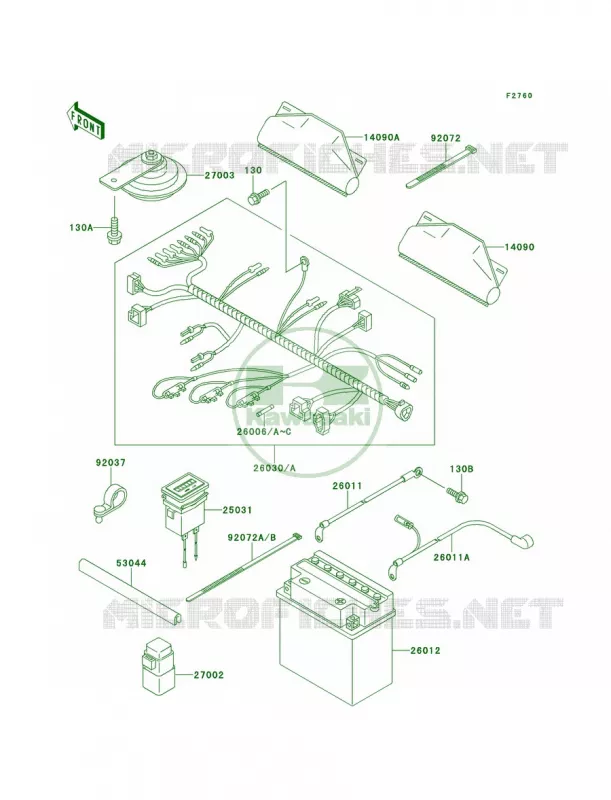 Chassis Electrical Equipment Kawasaki MULE 620 2007 MULE 2520 TURF  KAF620-B5
