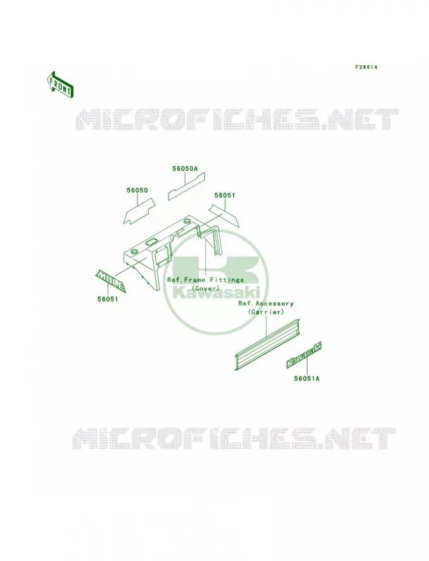 DecalsKAF620-B3B4 Kawasaki MULE 620 2007 MULE 2520 TURF  KAF620-B5