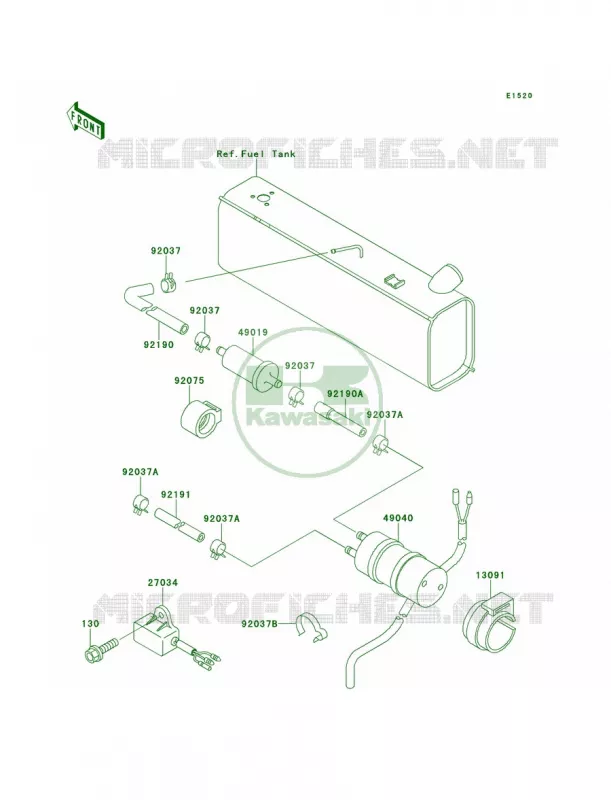 Fuel Pump Kawasaki MULE 620 2007 MULE 2520 TURF  KAF620-B5