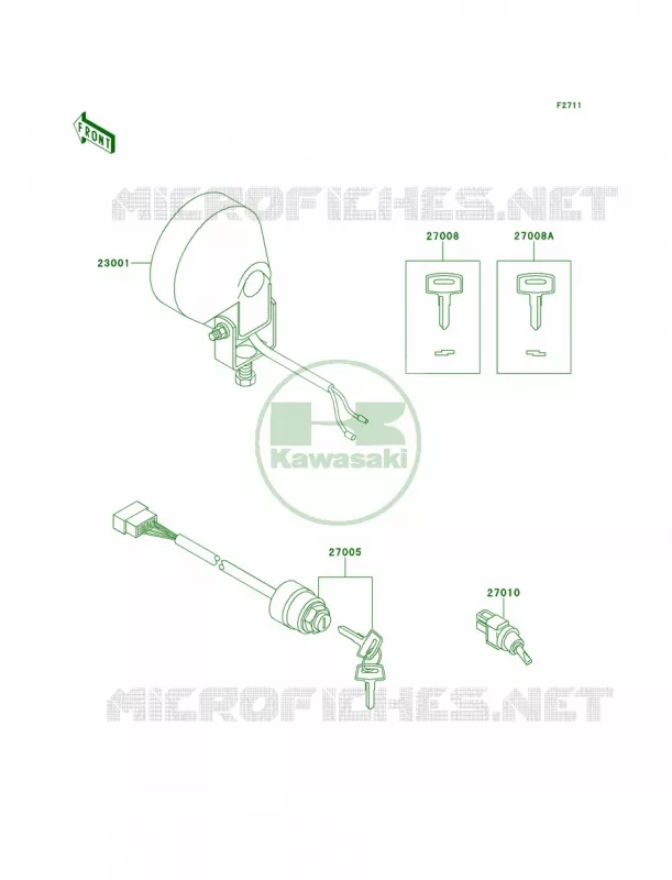 HeadlightsIgnition Switch Kawasaki MULE 620 2007 MULE 2520 TURF  KAF620-B5