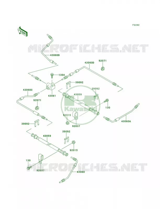 Brake Piping Kawasaki MULE 620 2007 MULE 2500  KAF620-C1
