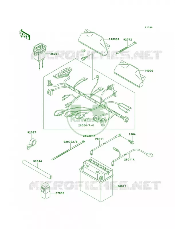 Chassis Electrical Equipment Kawasaki MULE 620 2007 MULE 2500  KAF620-C1