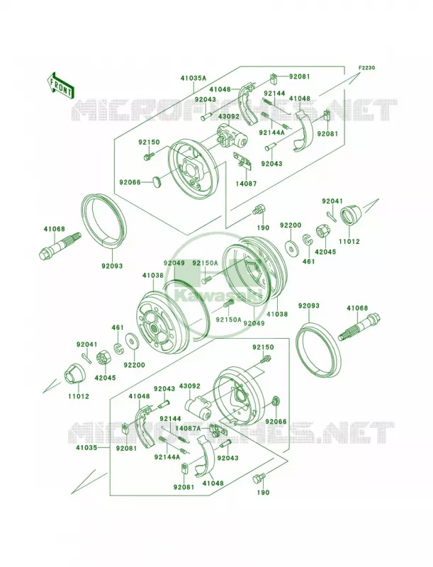 Front HubsBrakes Kawasaki MULE 620 2007 MULE 2500  KAF620-C1