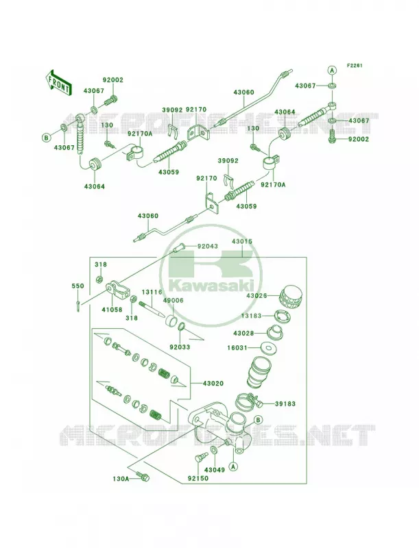 Master Cylinder Kawasaki MULE 620 2007 MULE 2500  KAF620-C1