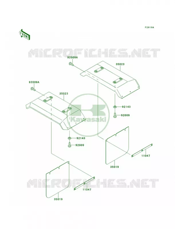 AccessoryRear Fender Kawasaki MULE 620 2007 MULE 2500  KAF620-C3