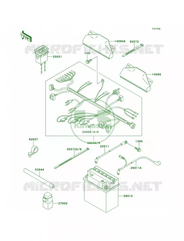 Chassis Electrical Equipment Kawasaki MULE 620 2007 MULE 2500  KAF620-C3