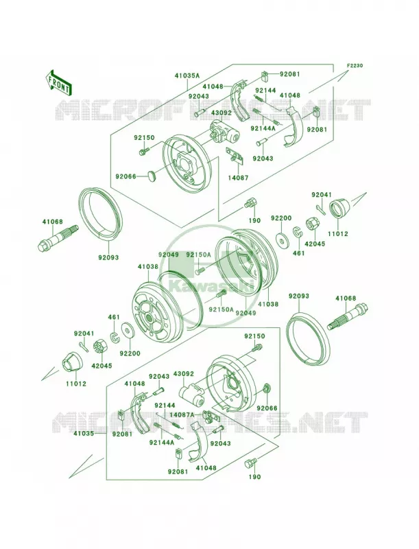 Front HubsBrakes Kawasaki MULE 620 2007 MULE 2500  KAF620-C3