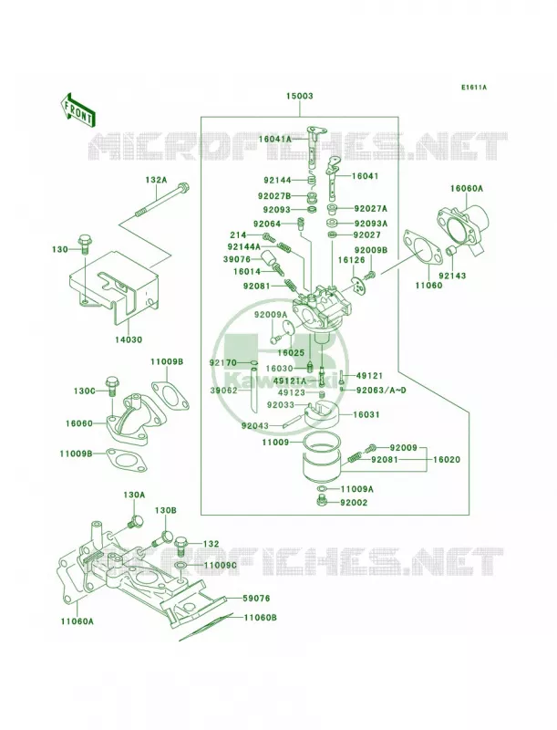 CarburetorAF620C-502740- Kawasaki MULE 620 2007 MULE 2500  KAF620-C5